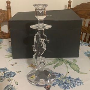 Waterford crystal seahorse candleholder